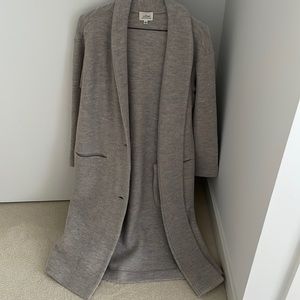 Wilfred extra fine merino wool long cardigan